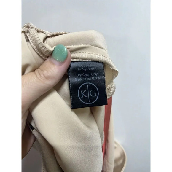 Kimberly Goldson NWT Liza Satin High-Waist Colorblock Wide-Leg Pant Women Size 6 - Picture 8 of 9